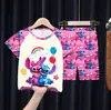 Pijamas de Verano para Niños al por Mayor Trajes de Manga Corta y Shorts para Niños Mayores Dibujos Animados Lindos Ropa de Casa para Bebés Niñas