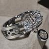 Moda caliente transfronteriza anillo creativo europeo y americano señoras anillo de diamantes chapado fabricantes de anillos al por mayor