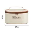 Bolsa Térmica Engrosada Papel de Aluminio Desayuno Invierno Lonchera Bolsa de Almuerzo Bandolera Bandolera Gran Capacidad Bolsa de Lonchera para Estudiantes