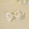 Faixa de Cabelo de Verão Exquisita Estilo Novo Japonês e Coreano para Bebê, Respirável, Macia, Não Apertada, Acessório de Cabelo para Bebê, Faixa de Cabeça com Laço