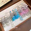 Pendientes de borla de cristal redondo con incrustaciones de diamantes, pendientes de estilo étnico bohemio, pendientes exagerados y únicos de alta gama al por mayor