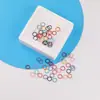 Anéis de Salto Abertos de Ferro Coloridos Dupla Argola DIY Anéis de Conexão Materiais para Pulseira Colar Joias Acessórios