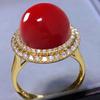 [Fábrica] Ajuste de Apertura Agitar Tono Morado Blanco Dorado Anillo de Cuentas Anillo Anillo Circonita Imitación Perla Anillo para Mujer