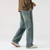 Ropa de Hombre Xintang / Otoño 2026 Nuevo Estilo Americano Rectos Sueltos High Street Pierna Ancha Versátiles Jeans Retro Pantalones Largos