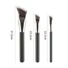 Hecho a medida por la fábrica de origen, pincel para base en ángulo con tubo cuadrado, no deja marcas, pincel para colorete no absorbente, pincel para contorno, pincel de maquillaje