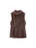 2025 Transfronterizo Aliexpress Popular Ropa de Mujer Exportación Estilo Old Money Moda Top sin Mangas con Cinturón y Cuello Alto