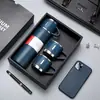 Una taza de termo de tres tapas para traje, taza para explosiones de comercio exterior, regalo, empresa mayorista, publicidad, serigrafía, logotipo.