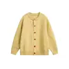 Suéter cárdigan de punto con botones cepillados y cuello redondo para hombre y mujer en otoño e invierno, nuevo, casual, holgado, retro, versátil, chaqueta, tendencia