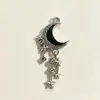 Collar con Borlas de Estrella y Luna para Mujer, Cadena de Clavícula de Lujo Ligero de Nicho Buscador de Sueños Luna Galáctica, Regalo para Mejor Amiga
