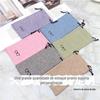 Bolsa de óculos de linho portátil da moda bolsa para óculos de sol bolsa de óculos com logotipo imprimível bolsa de óculos com corda dupla fábrica atacadista