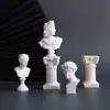 Mini estátua de gesso adereços de decoração de fotos adereços de fotografia de retrato decoração de coluna romana ornamentos de cena fundo