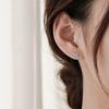 Pendientes elegantes de jade hetiano en plata S925 con agujeros para las orejas, nuevos pendientes chinos de nicho de alta gama en forma de corazón para mujer.