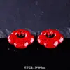 Bolsa de la Suerte de Calabaza de Arena de Cristal de Alto Contenido Accesorios para Pulseras DIY Arena Roja de Cinabrio Esmalte Pintado Accesorios para Pulseras de Nube Auspiciosa