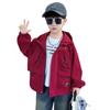 Chaqueta con Bolsillos y Parches para Niño de Primavera y Otoño 2025 Nueva Tendencia Fresca Chaqueta con Capucha para Bebé Niño Top