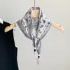 Pañuelo de Seda Retro Versátil Estilo Hong Kong, Pañuelo Triangular de Moda, Accesorios de Alta Gama, Elegantes y Elegantes, Pañuelo Delgado para el Cuello, Multiusos