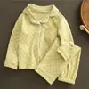 Pijama Infantil Outono e Inverno Novo Estilo Calça de Manga Longa para Meninos Roupa de Casa Roupa Infantil Cardigan de Veludo Alemão Roupa de Casa para Meninas Atacado
