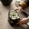Bolsa para Set de Té de Tela, Bolsa de Almacenamiento Hecha a Mano, Bolsa Portátil para Almacenamiento de Set de Té para Exteriores, Bolso de Mano con Set de Té para Viaje Estilo Chino