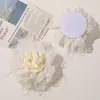 Hermoso, Suave y Flotante Brillante Tela de Seda Gasa Rosa DIY Accesorios para el Cabello Pin Broche para Ropa Accesorios Mayoreo