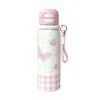 Taza aislada de acero inoxidable 316, taza linda de doble propósito, boquilla de silicona, botella de agua moderna para niños, vaso con popote para estudiantes