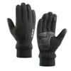 Guantes de invierno resistentes al frío, cálidos, de forro polar grueso antideslizante para exteriores, para conducir, deportes y ciclismo.