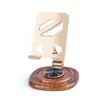 Soporte de Escritorio para Teléfono de Madera de Nogal Metálico, Giratorio 360° y Plegable, Gadget de Lujo para Personas Perezosas para Ver Series de TV con un Soporte
