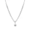 Collar con Cadena de Espiga de Trigo y Colgante de Perla Redonda para Mujer, Lujo Ligero, Versátil, Cadena de Clavícula de Gama Alta, Regalo 520 para Novia