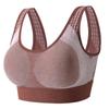 Sutiã Esportivo Cross-Border Novo Estilo Cor Contrastante Alça Larga à Prova de Choque, Confortável e Respirável, Sem Aro, Lingerie Feminina Atacado