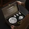Ciudad Prohibida Cultural y Creativo Chapado en Plata Kung Fu Juego de Té Lujo Ligero Jardín Balcón Preparación de Té Estilo Chino Una Tetera Tres Tazas Caja de Regalo de Alta Gama