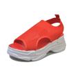 Sandalias Deportivas para Mujer Transpirables Verano 2024 Nuevo Tejido Volador Zapatos para Mujer Suela Gruesa Casual Estudiante Planos con Pedrería Boca de Pez