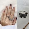 Anillos Apilables Combinados Retro Coreanos y Japoneses para Mujer, Nuevos Anillos de Dedo Índice Abiertos Ajustables de Personalidad Sencilla Estilo Ins Tendencia Hip-Hop Fiesta