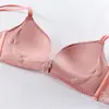 Sujetador push-up pequeño estilo japonés, sin costuras, sin varillas, dulce y lindo para niñas, con tirantes, estilo estudiante, a cuadros, hermoso diseño de espalda