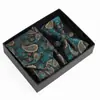 Set de Regalo de Corbata para Hombre, Pajarita de Moda de Alta Gama, Jacquard de Seda de Poliéster Bordado, Logotipo Personalizado, Corbata para Hombre al por Mayor