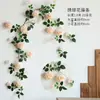 Decoración de Pared de Flores de Hortensia Artificial para Puertas, Arreglo Floral Atmosférico, Cascada de Flores Falsas de Lujo Ligero para Paisajismo, Hojas Verdes Artificiales