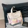 Bolso de hombro de gran capacidad para mujer, bolso cruzado de estilo japonés lindo de color para chica, bolso para clase de tutoría de estudiante, bolso tote para ir al trabajo