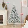 Árbol de Navidad blanco flocado, simulación de nieve cayendo, árbol de Navidad, cedro, decoración de ventana de centro comercial