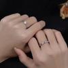 Anillos de Plata de Ley S925 para Parejas de Hombres y Mujeres, Diseño Trenzado Entrelazado, Anillo Ajustable Simple, Estilo Coreano, Venta al por Mayor