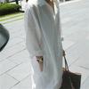Camisa básica blanca holgada de talla grande coreana para mujer, nueva primavera 2021, comercio exterior japonés y coreano