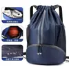Mochila de baloncesto para comercio exterior transfronterizo con bolsillo de cordón, compartimento separado para zapatos, bolsa de natación, personalizable con patrón y logotipo, mochila deportiva para hombre
