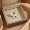 Broche de Mariposa de Perlas de Alto Gama con Diseño de Nicho Lleno de Diamantes, Broche de Perlas de Moda y Versátil para Traje, Joyería