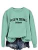 Terapia ocupacional Amazon suéter de moda transfronterizo para mujer primavera y verano Nuevo top holgado con letras