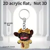 Pingente Acrílico de Carro Fofo Chaveiro de Animal Decoração de Mochila 2D Decoração de Casa Novo Estilo Fofo Transfronteiriço