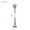 Espátula de acero inoxidable 304 nogal utensilios de cocina cuchara para cocinar espátula hogar restaurante cocina gadgets olla caliente cuchara para sopa