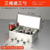 Caja de Condimentos de Acero Inoxidable 304 con Tapa abatible, Caja de Almacenamiento Comercial Engrosada, Caja para Ingredientes de Cocina con Tapa, Caja para Almacenamiento de Muestras con Compartimentos