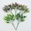 Manojo de Eucalipto de Plástico Planta Verde Artificial Hojas de Eucalipto Hojas Redondas Hojas de Dinero Decoración del Hogar Guirnalda Dintel Arreglo Floral