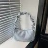 Bolso pequeño, fresco, plisado, nuevo bolso de hombro para mujer 2026 con estampado de estrellas, adecuado para estudiantes, ir al trabajo y salidas casuales