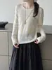 Blusa de tricô canelada com gola redonda e mangas compridas em lã ultrafina estilo coreano para mulheres, 26 outono nova blusa slim fit