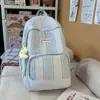 Mochila Versátil Estilo Ins Nicho Moda Transfronteiriça, Mochila Estudantil Leve Casual de Grande Capacidade para Alunos do Ensino Fundamental, Médio e Médio