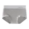 Cueca Boxer Feminina de Algodão Puro, Cintura Média, Gancho Estendido, Sem Costura, Tamanho Grande, Algodão de Fibra Longa, Novo Estilo
