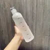 Taza Transparente de Plástico con Escala de Tiempo de Gran Capacidad, de Aspecto Moderno, Resistente al Calor, Fresca y de Moda, para Hombres y Mujeres, Portátil