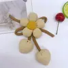 Nuevo Tejido Hecho a Mano de Algodón y Lino Flor de Cinco Pétalos Lazo Colgante Estilo Chino Accesorios para Ropa Broche Colgante para Bolso